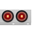 61033 by UNITED PACIFIC - Light Bar - Chrome, Spring Loaded, 3-3/4" Bolt Pattern, with 6 x 4" 13 LED Abyss Light, Red LED/Lens