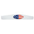 67008 by UNITED PACIFIC - Mud Flap Weight - 4" x 24", Chrome Bottom, with Oval USA Flag Emblem