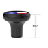 70345 by UNITED PACIFIC - Gearshift Knob - Aluminum, 1/2"-13 Thread-On, with Texas Flag Sticker, Black