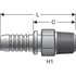 Gates 80004 Hydraulic Coupling / Adapter Male Pipe (NPTF - 30 Cone Seat) (Power Crimp)