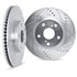 7002-01009 by DYNAMIC FRICTION COMPANY - Brake Rotors - Drilled & Slotted - Silver