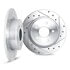 7002-11024 by DYNAMIC FRICTION COMPANY - Brake Rotors - Drilled & Slotted - Silver
