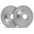 7002-14000 by DYNAMIC FRICTION COMPANY - Brake Rotors - Drilled & Slotted - Silver