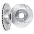 7002-27018 by DYNAMIC FRICTION COMPANY - Brake Rotors - Drilled & Slotted - Silver