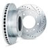 7002-54110 by DYNAMIC FRICTION COMPANY - Brake Rotors - Drilled & Slotted - Silver
