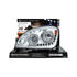 99229 by UNITED PACIFIC - Headlight Assembly - Modular Display, Steel, Black Base, Chrome, for Peterbilt 579