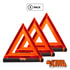 99251 by UNITED PACIFIC - Safety Triangle - 3 Pieces, Orange, Bright Reflector, with Plastic Case