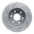 830-47080R by DYNAMIC FRICTION COMPANY - Geoperformance Rotor - Drilled and Slotted