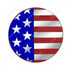 22941 by UNITED PACIFIC - Multi-Purpose Decal - 1-3/4" Round, Glossy, USA Flag Design