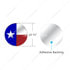 22942 by UNITED PACIFIC - Multi-Purpose Decal - 1-3/4" Round, Glossy, Texas Flag Design