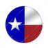 22942 by UNITED PACIFIC - Multi-Purpose Decal - 1-3/4" Round, Glossy, Texas Flag Design