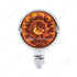 33018 by UNITED PACIFIC - Marker Light - Dark Amber, LED, Double Face, Chrome Housing, Watermelon Style