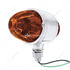 33018 by UNITED PACIFIC - Marker Light - Dark Amber, LED, Double Face, Chrome Housing, Watermelon Style