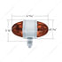 33018 by UNITED PACIFIC - Marker Light - Dark Amber, LED, Double Face, Chrome Housing, Watermelon Style