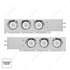 61039 by UNITED PACIFIC - Trailer Light - 2" Bolt Pattern, SS, Spring Loaded Bar, with 6x (19) Red and White LED