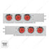 61041 by UNITED PACIFIC - Trailer Light - 2.5" Bolt Pattern, SS, Spring Loaded Bar, with 6x (19) Red and Green LED