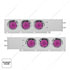 61042 by UNITED PACIFIC - Trailer Light - 2.5" Bolt Pattern, SS, Spring Loaded Bar, with 6x (19) Red and Purple LED