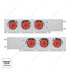 61046 by UNITED PACIFIC - Trailer Light - 3.75" Bolt Pattern, SS, Spring Loaded Bar, with 6x (19) Red and Purple LED