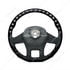 88336 by UNITED PACIFIC - Steering Wheel - 18 " dia., Glossy Black, Wood, fits 2012-2021 Peterbilt 579