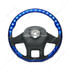 88337 by UNITED PACIFIC - Steering Wheel - 18 " dia., Indigo Blue, Wood, fits 2012-2021 Peterbilt 579