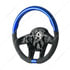 88346 by UNITED PACIFIC - Steering Wheel - 18 " dia., Indigo Blue, Leather and Wood, fits 2012-2021 Peterbilt 579