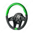 88347 by UNITED PACIFIC - Steering Wheel - 18 " dia., Emerald Green, Leather and Wood, fits 2012-2021 Peterbilt 579