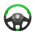 88347 by UNITED PACIFIC - Steering Wheel - 18 " dia., Emerald Green, Leather and Wood, fits 2012-2021 Peterbilt 579