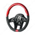 88350 by UNITED PACIFIC - Steering Wheel - 18 " dia., Candy Red, Leather and Wood, fits 2012-2021 Peterbilt 579