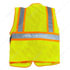 99219L by UNITED PACIFIC - Safety Vest - Yellow, Large, High Visibility, with Pocket and Zipper