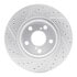 830-76075R by DYNAMIC FRICTION COMPANY - Geoperformance Rotor - Drilled and Slotted