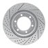 830-76128R by DYNAMIC FRICTION COMPANY - Geoperformance Rotor - Drilled and Slotted