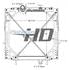 Peterbilt HDC010177PAF RAD HD;08-11 587 EXHD;W/FRAME CONF 2 PIN EA CNR;IN LH/OUT RH