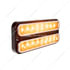 111143 by UNITED PACIFIC - Side Marker Light - (18) Amber LED, Clear Lens, with Stainless Steel Trim