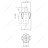 111148 by UNITED PACIFIC - Dome Light Switch with Stainless Steel Bezel for 1968-1972 Ford Truck