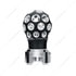 71076 by UNITED PACIFIC - Thread-On Matte Black Phoenix Style Ball Gearshift Knob with Amber LED