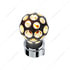 71076 by UNITED PACIFIC - Thread-On Matte Black Phoenix Style Ball Gearshift Knob with Amber LED