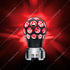 71078 by UNITED PACIFIC - Thread-On Matte Black Phoenix Style Ball Gearshift Knob with Red LED