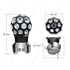 71079 by UNITED PACIFIC - Thread-On Matte Black Phoenix Style Ball Gearshift Knob with White LED