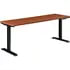 695781CH by GLOBAL INDUSTRIAL - Interion&#174; Electric Height Adjustable Table, 72"W x 30"D, Cherry W/ Black Base