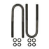 Automann AUBK5161-12 Leaf Spring Axle U-Bolt Kit Leaf Spring Axle U-Bolt Kit, 7/8" Dia. x 3.00" Width x 12.00" Length, Round