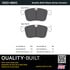 1003-1861C by MPA ELECTRICAL - Quality-Built Disc Brake Pad Set - Black Series, Ceramic