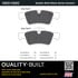 1003-1122C by MPA ELECTRICAL - Quality-Built Disc Brake Pad Set - Black Series, Ceramic, with Hardware