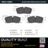 1003-1455C by MPA ELECTRICAL - Quality-Built Disc Brake Pad Set - Black Series, Ceramic, with Hardware