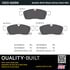1003-1629M by MPA ELECTRICAL - Quality-Built Disc Brake Pad Set - Black Series, Semi-Metallic, with Hardware