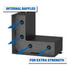 ST-100-L-MB by UWS - Matte Black 100-Gallon L-Shape Steel Transfer Tank