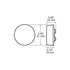 Peterson Lighting 146C Courtesy Light Incandescent Utility Light Round, 2", white, poly bag