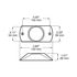 146-09 by PETERSON LIGHTING - Bracket, Surface-Mount Accepts 2" Lights Gray 4.8125"X1", poly bag