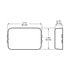 M127R by PETERSON LIGHTING - Incandescent Marker/ Clearance, P2, Rectangular, OE Knapheide Replacement 3"X1.94", red, bulk pack
