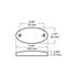 P1200A by PETERSON LIGHTING - LED Side Marker, Oval, ECE, w/ Reflex, 3.94"X1.97", Multi-volt, amber, poly bag