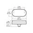 V128A by PETERSON LIGHTING - 128 Oblong Clearance/Side Marker Light with Reflex - Amber
